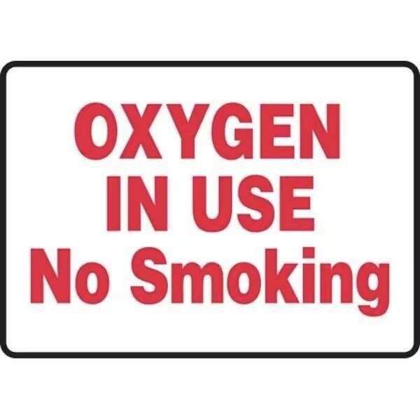 Accuform SAFETY SIGN OXYGEN IN USE NO MCHL539XP MCHL539XP - main